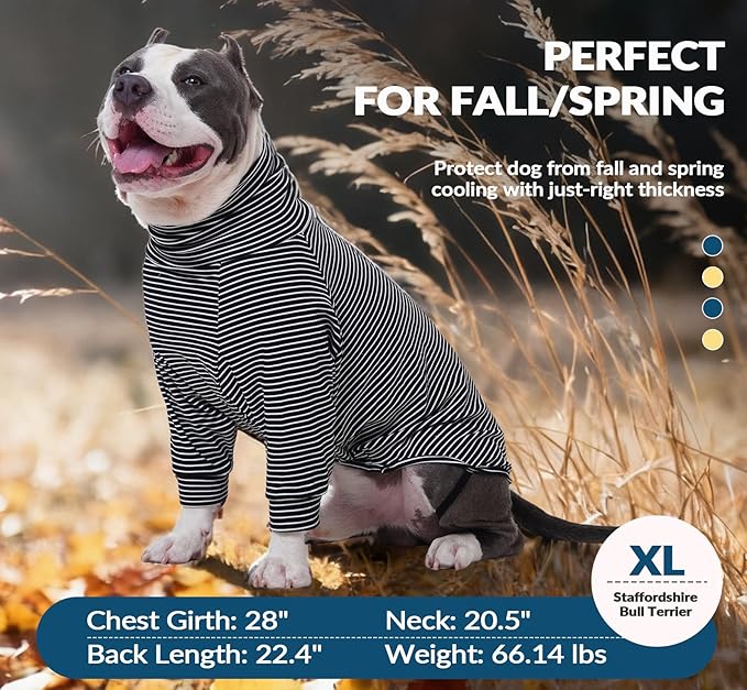 ROZKITCH XXXL Dog Sweaters for Large Dogs Girl Boy, Striped Fleece Sweatshirts for Pet Fall Winter Daily Wear Outdoor Walk Hiking Travelling Spring Alaskan Malamute, St. Bernard Blackwhite 3XL