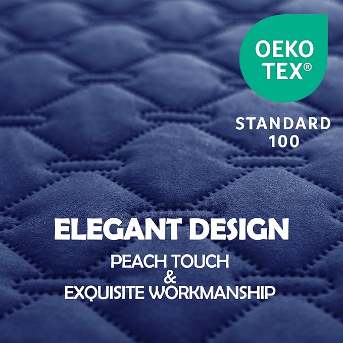 gogobunny 100% Double Sided Waterproof Dog Blanket Soft Pet Bed Cover Reversible Protect Furniture Couch Sofa Car for Puppy Large Dog Cat (Dark Navy/Light Navy, 82x102 Inch (Pack of 1))