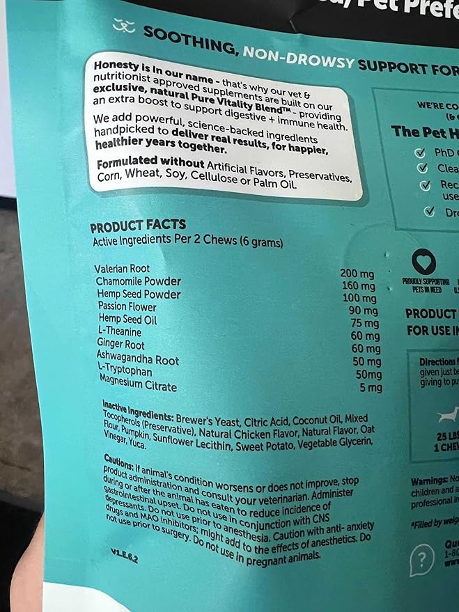 Hemp Calming Fresh Dental Sticks – Dog Dental Treats & Chews for Occasional Anxiousness and Fresh Breath – Hemp for Dogs to Promote Calm, Reduce Plaque + Tartar, and Support Relaxed Behavior – 30 Ct