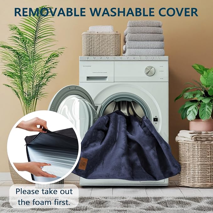 Dog Bed for Small Dogs - Puppy Dog Crate Pad with Removable Washable Cover and Waterproof Lining - Memory Foam Dogs Kennel Mat - Reversible Pet Bed (Cool & Warm), 24 x 18, Dark Grey