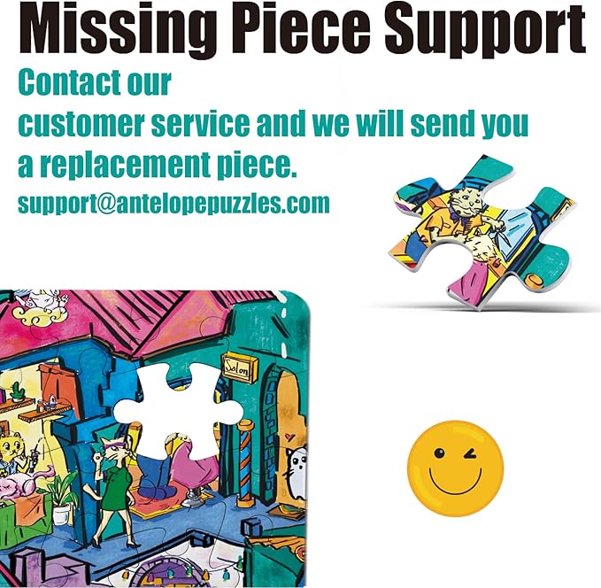 Antelope - 1000 Piece Puzzle for Adults, Cat Castle Jigsaw Puzzles 1000 Pieces, High Resolution, Matte Finish, Smooth Edging, No Dust Creative Artistic Puzzle