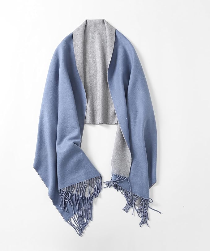 Jeelow Womens Pashmina Shawl Wrap Scarf - Elegant Dressy Evening Poncho Cape for Formal and Wedding Outfits