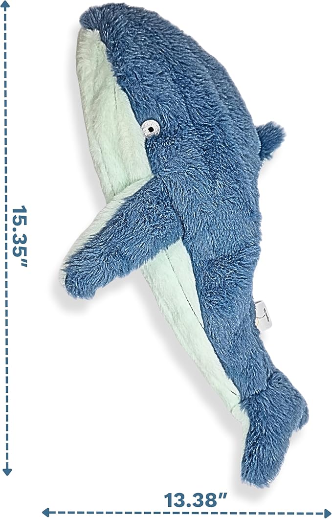 Crinkle Dog Toy – No stuffing Squeaky Dog Toy for Small, Medium & Large Breeds, Interactive Tough toy set - Ideal for Chewing, Teething & Fetch, Durable Pet-Safe Materials - Soft Blue Plush, Large