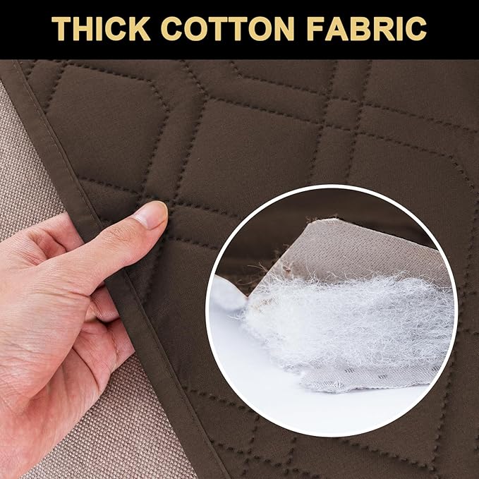 PrinceDeco Waterproof Couch Cover for Dogs Washable Dog Blanket for Bed Couch Sofa Outdoor Bed Cover with Non-Slip Back(32x82 Inch,Brown)