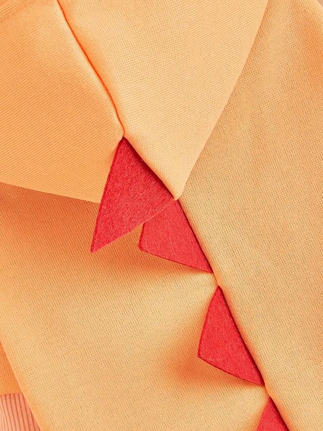 QWINEE Dinosaur Dog Hoodie Dog Warm Jacket Christmas Halloween Dog Costume Dog Clothes for Puppy Kitten Small Medium Dogs Cats Solid Orange L