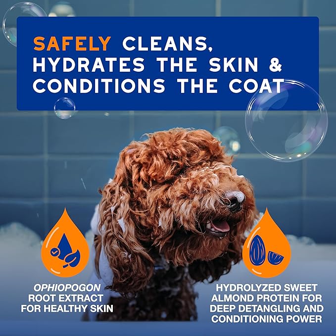 DOUXO® Skin & Coat SPA - Ultra-Safe 2 in 1 Conditioning Dog Shampoo, 16 fl oz, Cleans and Deeply Hydrates The Skin, Leaves The Coat Soft, Silky and Detangled, Skin-Friendly Formula