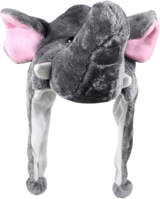 Plush Fun Animal Hats One Size Cap Polyester With Fleece Lining