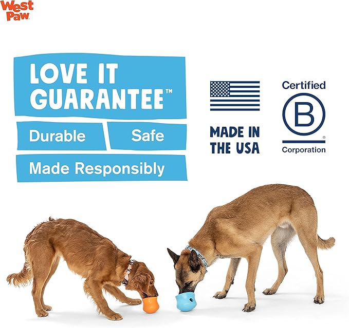 WEST PAW Zogoflex Toppl Treat Dispensing Dog Toy Puzzle – Interactive Chew Toys for Dogs – Dog Toy for Moderate Chewers, Fetch, Catch – Holds Kibble, Treats, X-Large, Granny Smith