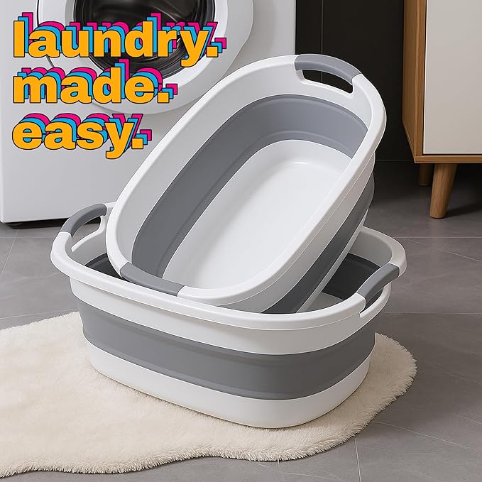 Smoochie Dog Bathtub and Laundry Basket - 2 in 1 Collapsible Pet/Cat Bathtub, Dog Bath Tub for Small Dogs