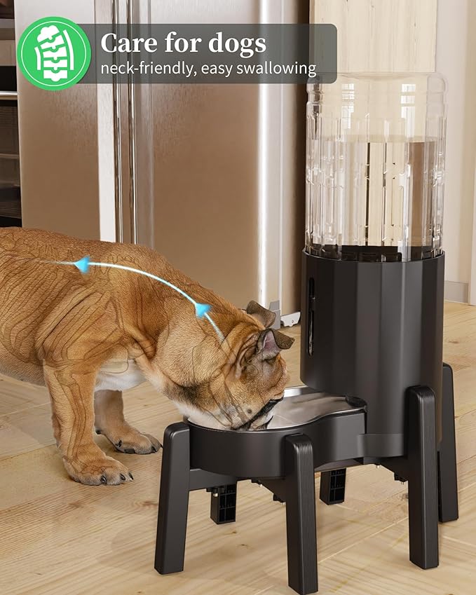 CZPET Dog Water Dispenser Stand, Holder for Pet Automatic Feeders, Width Adjustable Elevated Stand for Pet Feerders, Suitable for Medium Pets [Stand Only]