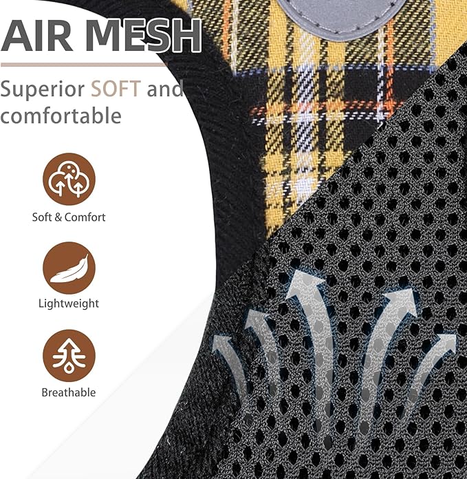 PUPTECK Adjustable Dog Harness Collar and Leash Set Step in No Pull Pet Harness for Small Medium Dogs Puppy and Cats Outdoor Walking Running, Soft Mesh Padded Reflective Vest Harnesses, Yellow, XXS