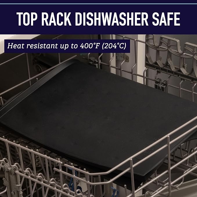 Leash Boss Dog Food Mat - 2-Pack, Waterproof Cat & Dog Bowl Mat for Food and Water, Silicone Pet Feeding Mats for Floors, Non-Slip Placemat with High Edges, Puppy Essentials (Small: 18"x11", Gray)