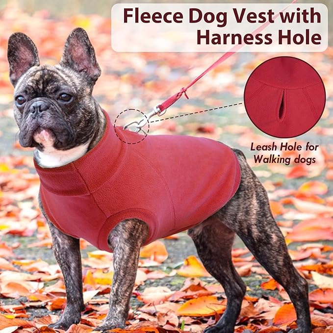 2 Pack Dog Sweaters Winter Fleece Sweatshirt Stretchy Vest Pullover for Dogs Clothes Warm Pet Pajamas Christmas for Meidum and Large Dogs