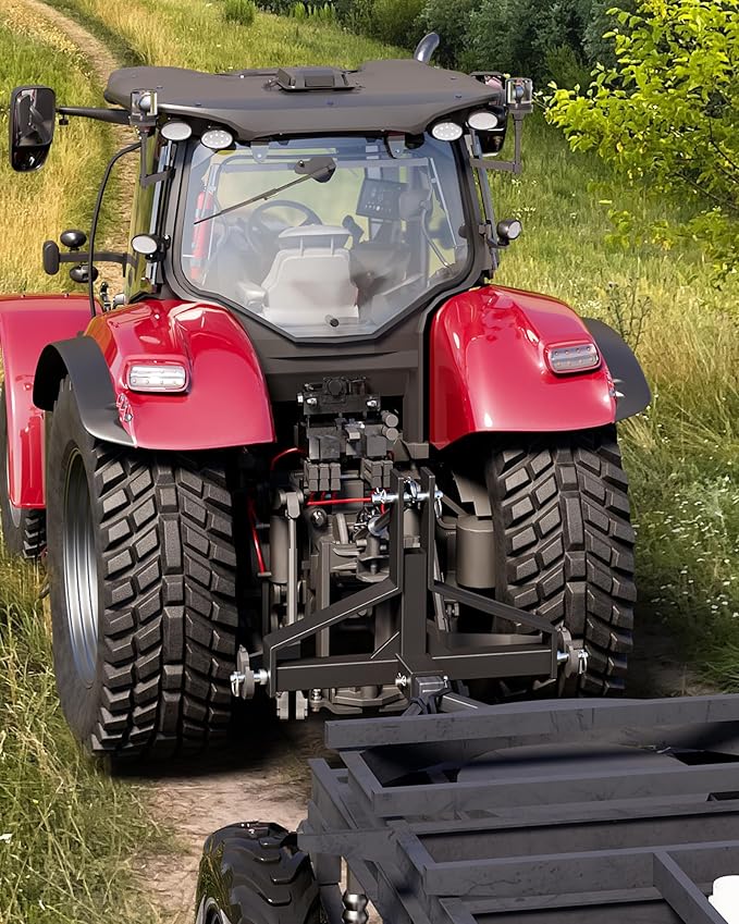 Heavy Duty 3 Point Trailer Hitch with 2" Receiver - Category 1 Tractor Quick Hitch Drawbar Adapter, 1500Lbs Capacity, Compatible with Kubota, Yanmar, Kioti, Cat, BX