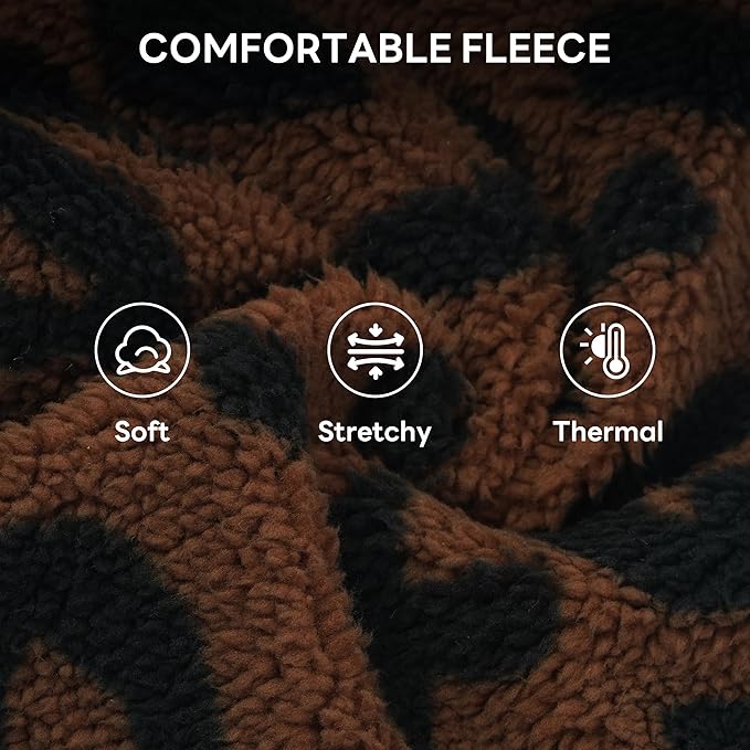 PUMYPOREITY Cozy Fleece Cat Sweater - Stretchy & Warm Knitted Cat Shirt, Super Soft Kitten Sweater, Machine Washable Pet Clothing for Comfort & Style, Brown, XL