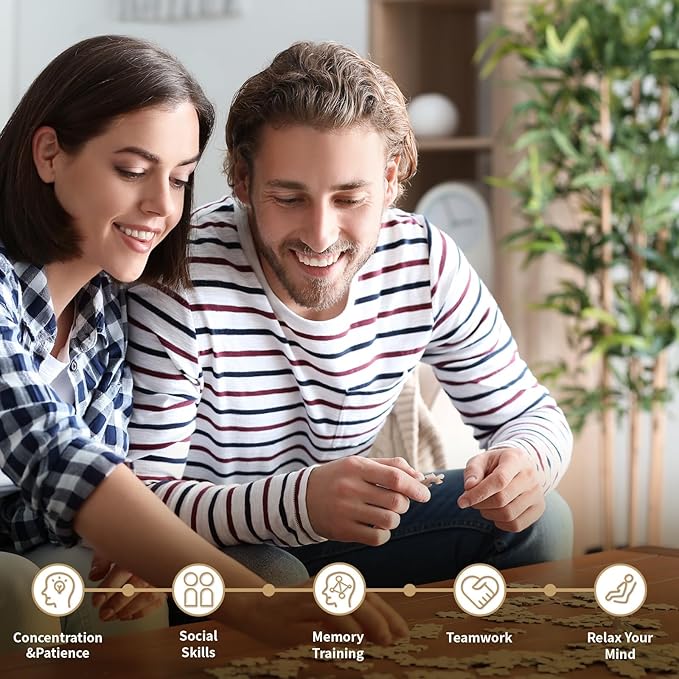 Custom 1500 Piece Photo Puzzle, Personalized Jigsaw from Your Picture, for Family, Couples & Pet Lovers, Anniversary & Wedding Memory Puzzle(1500-vertical)