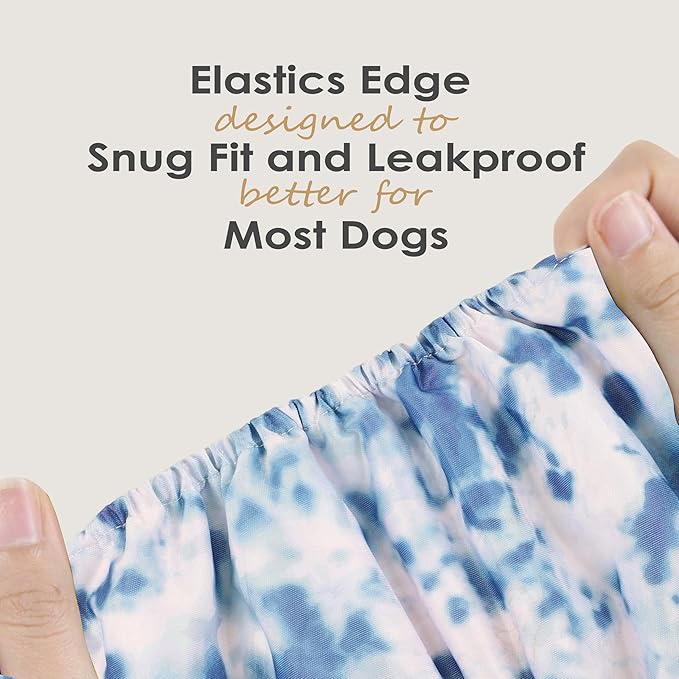 wegreeco Washable Male Dog Belly Band (Stylish Pattern)- Pack of 3 - Washable Male Dog Belly Wrap, Dog Diapers Male (Tie-dye, Ink, Medium)