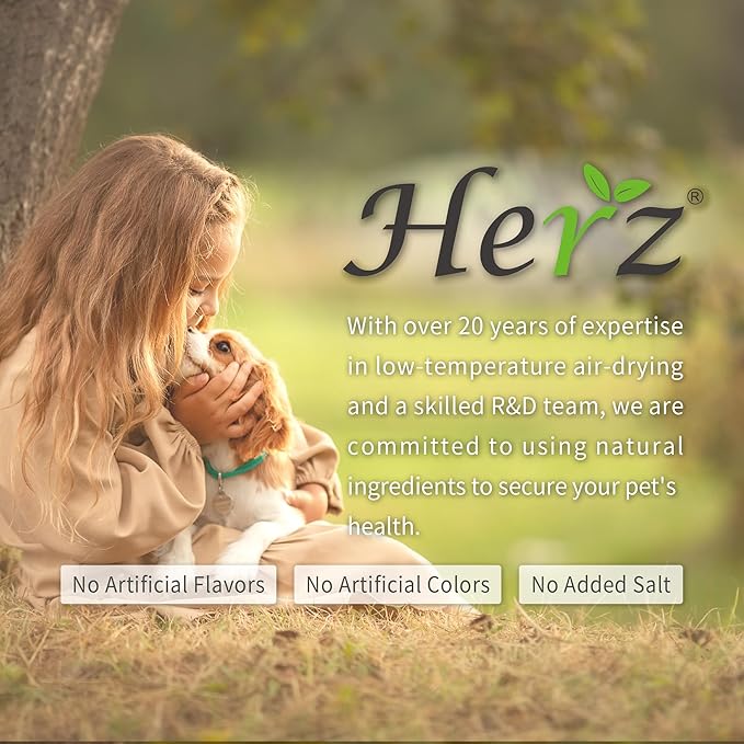 Herz Air-Dried Dog Food Turkey & Duck Liver Recipe 2.2 lb, All-Natural, High-Protein, Grain-Free, Limited Ingredients, Complete & Balanced, Premium Canine Cuisine