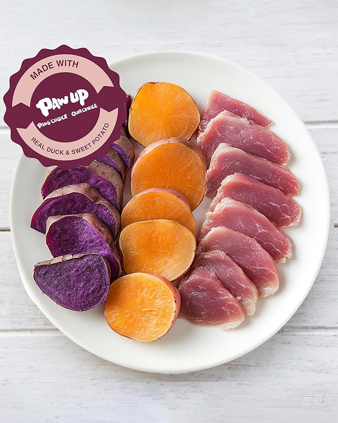PAWUP Duck & Sweet Potato Dog Treats, High Fiber Pet Treats for Medium Dogs, Healthy Chews Snacks, High in Protein, 12.5 oz