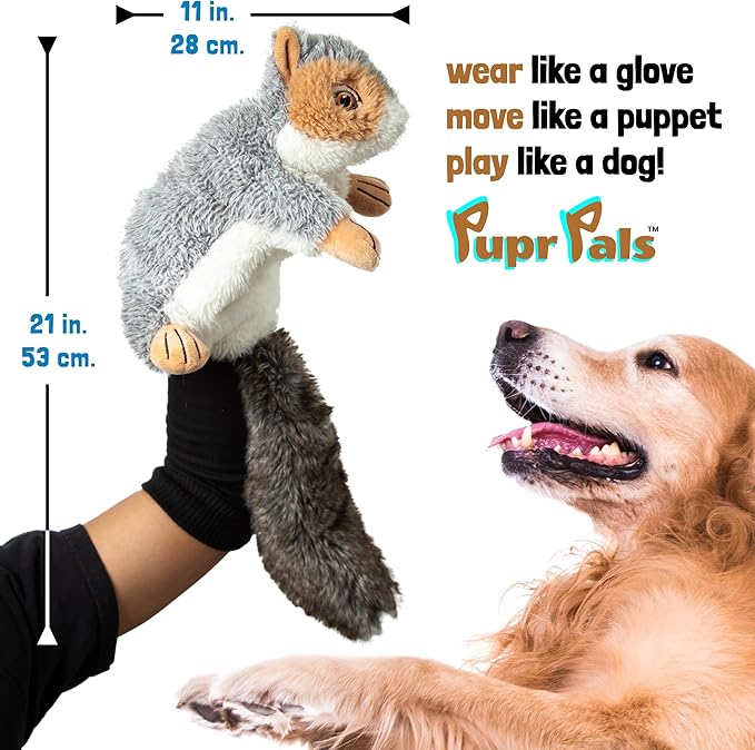 Milunova Pupr Pals Dog & Cat Toy Puppet with Tough Padding for Safe Interactive Play, Protection to Stop Puppy Kitten Biting Hands; for Boredom-Busting Training and Exercise