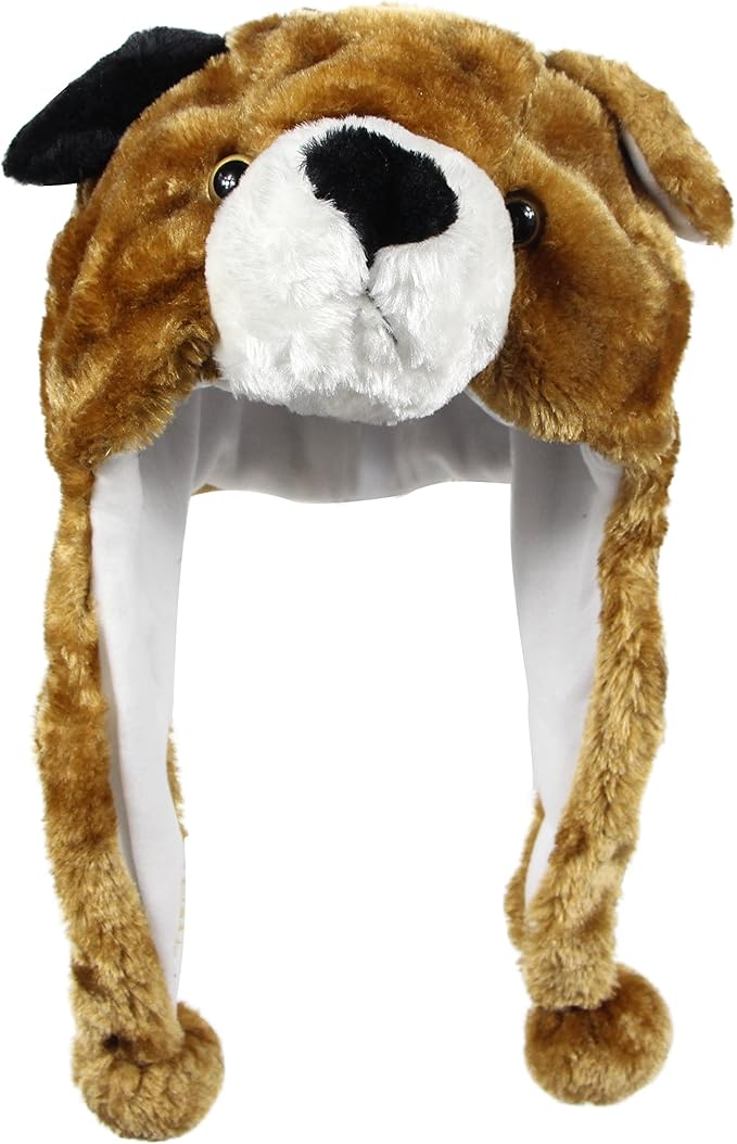 Plush Fun Animal Hats One Size Cap Polyester With Fleece Lining