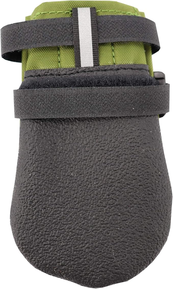 Durable Dog Paw Protector|Dog Boots|Dog Shoes|Green Light Duty Heat, Water Resistant Dog Booties for hot Pavement for Medium Dogs (Size 5)