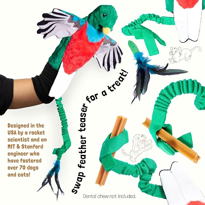 Milunova Pupr Pals Cat & Dog Wrestling Toy Puppet with Tough Padding for Safe Interactive Play, Protection to Stop Puppy Kitten Biting Hands; for Boredom-Busting Training and Exercise