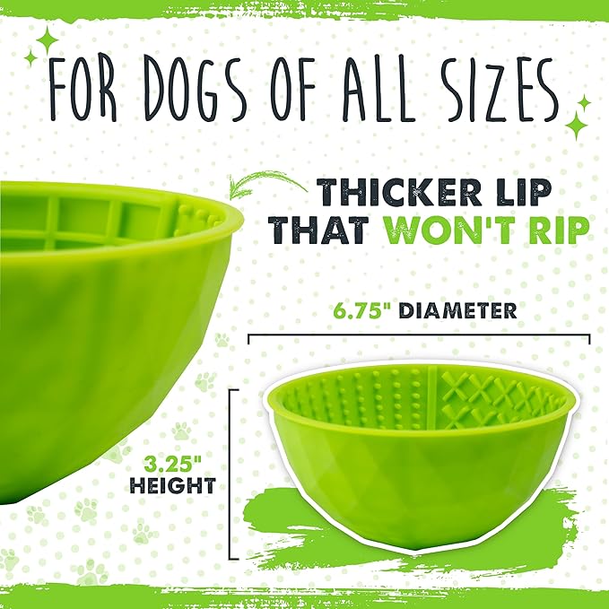 Mighty Paw Interactive Dog Lick Bowl, BPA-Free Silicone, Anxiety Relief, Dishwasher Safe, 2 Modes, 4 Textures, Dental Health