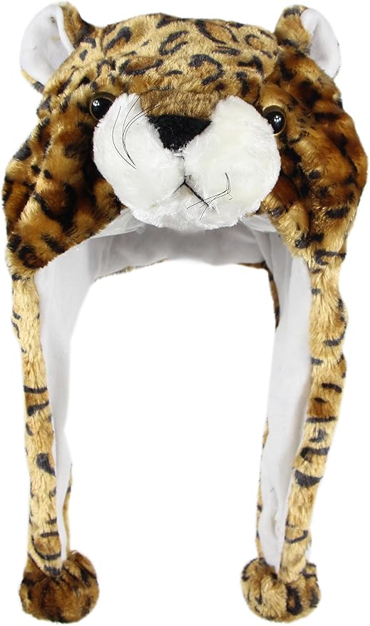 Plush Fun Animal Hats One Size Cap Polyester With Fleece Lining