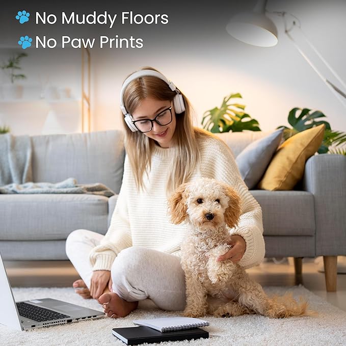 100% Waterproof Dog Boots Connected to Leggings so They Stay on. Easy-On Paw Protectors with an Adjustable fit. Snow & Rain, Anti-Slip Traction, Adjustable Fit, Machine-Washable (Confetti, M)