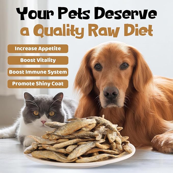 Minnows - Freeze Dried Minnows Dogs & Cats,100% Natural Single Ingredient Training Treats, Premium High Protein Snacks, Grain Free, 4 oz