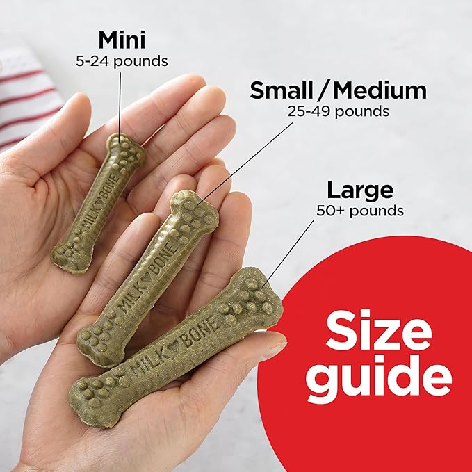 Milk-Bone Brushing Chews Daily Dental Dog Treats, Chicken Flavor, Large, 25 Count