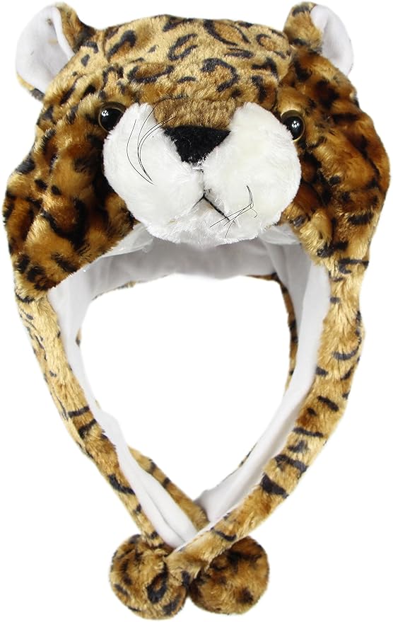 Plush Fun Animal Hats One Size Cap Polyester With Fleece Lining