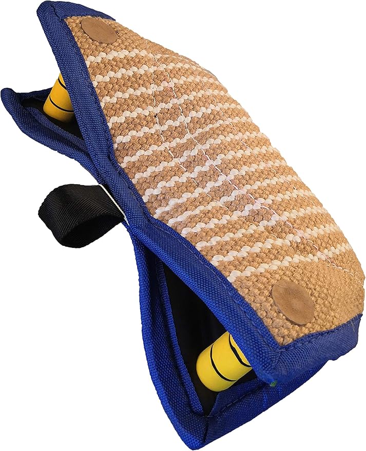 Tealover Dog Bite Pillow Wedge 2 Handles Interactive for Puppies Young Dogs Training Playing Fetching Games