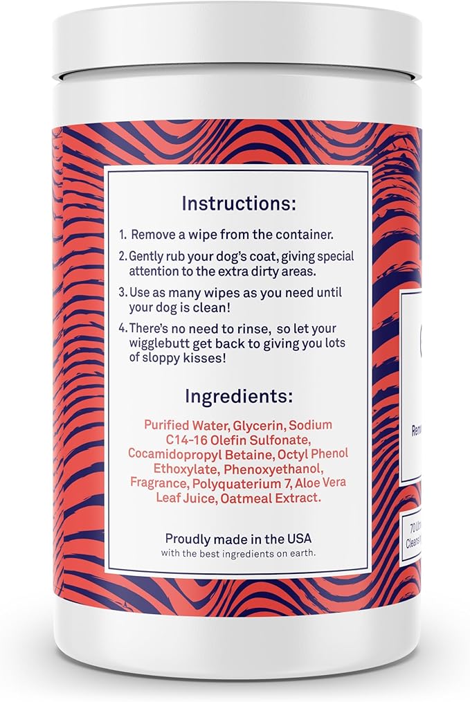 Petpost Large Grooming Wipes for Dogs | 70 Count Deodorizing Dog Cleaning Wipes with Coconut Extract & Aloe | Gentle Pet Wipes with Cherry Blossom Scent for Full-Body Grooming
