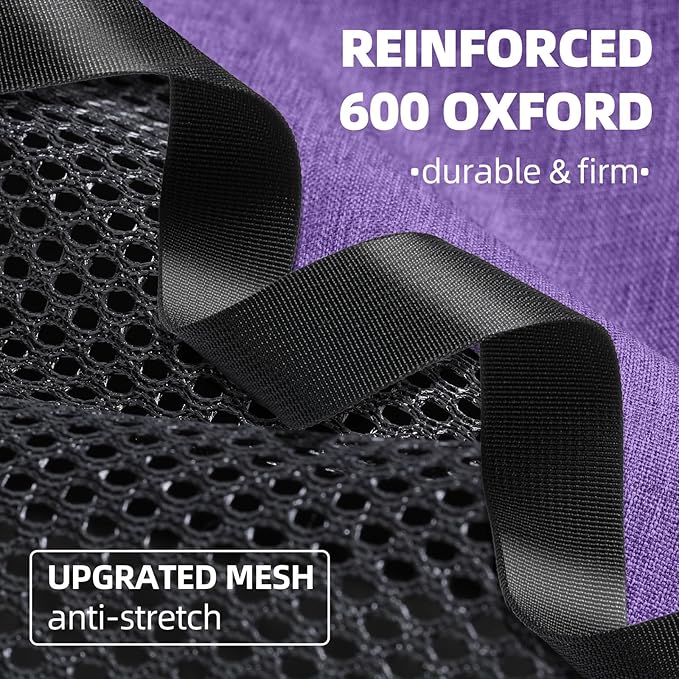 Cat Carrier Soft-Sided 18x11x11 Inch Travel Bag for Medium Cats over 15lbs, Small Dog Carrier Crate Top Entry Breathable Mesh Puppy 12 Pounds, Pet Rabbit Carrying Cage Kennel Collapsible Purple