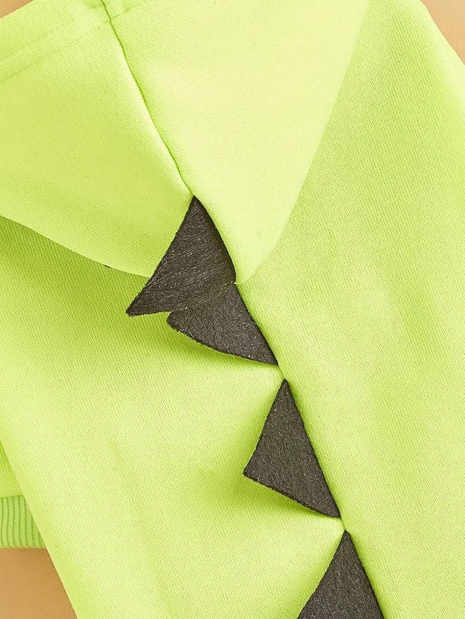 QWINEE Dinosaur Dog Hoodie Dog Warm Jacket Christmas Halloween Dog Costume Dog Clothes for Puppy Kitten Small Medium Dogs Cats Green L