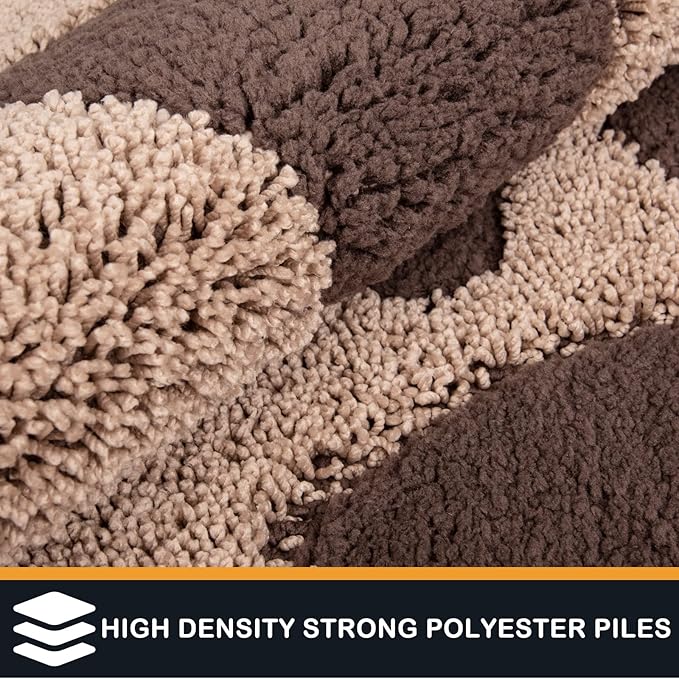 PURRUGS Dirt Trapping Door Mat 32" x 47", Non-Skid/Slip Machine Washable Microfiber Entryway Rug, Dog Doormat, Super Absorbent Welcome Mat for Muddy Wet Shoes and Paws, Beige