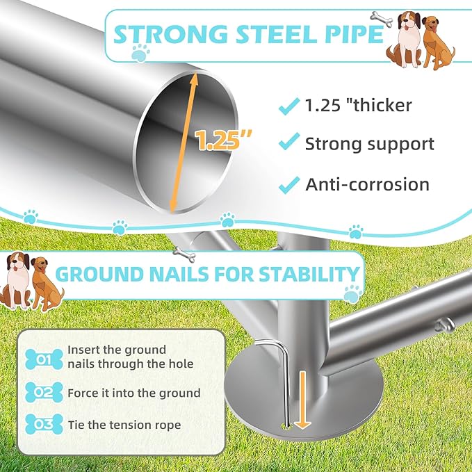 13'x13' Outdoor Dog Kennel with Roof, Dog Kennel Outside with Rotated Dog Bowls, Large Dog House Pen Enclosure with Secure Lock, Wateproof Sunproof Cover