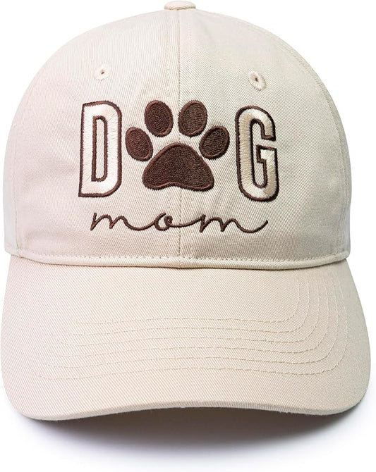 Women's Embroidered Dog Mom Hat Adjustable, Embroidered Baseball Cap for Women, Birthday Gifts for mom Black