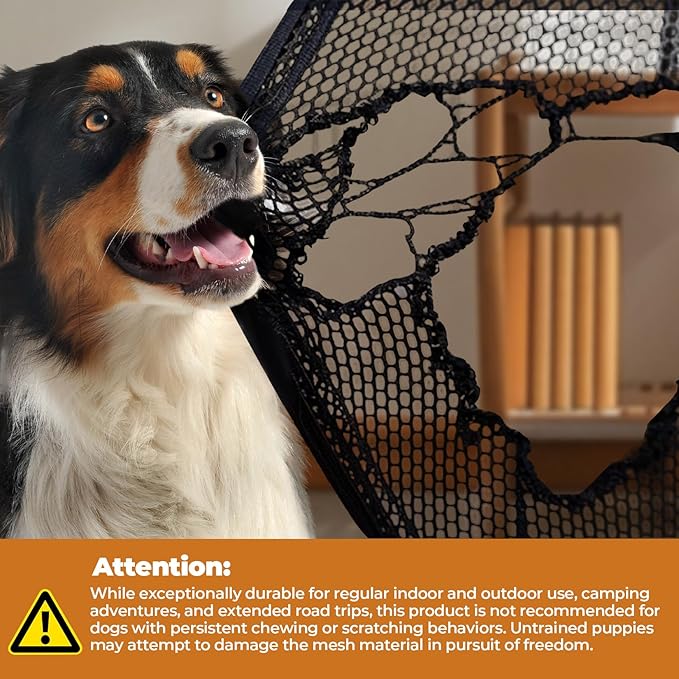 Dog Crate, Collapsible Soft Travel Crate for Large Dogs (3 Year Warranty), Indoor & Outdoor Portable Pet Kennel with Chew-Proof Mesh Window (Dark Gray, 36" L x 25" W x 25" H) ﻿