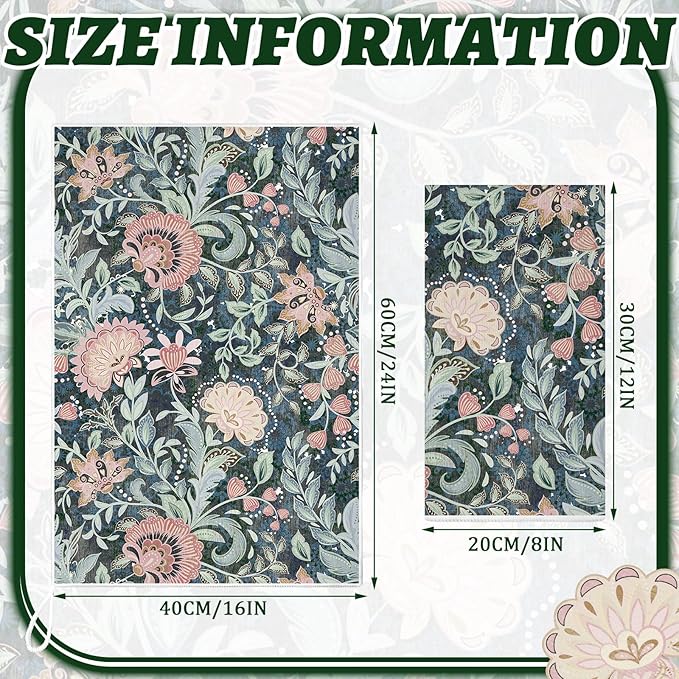 TecUnite 6 Pcs Vintage Floral Kitchen Towels Set Retro Flower Tea Towels Absorbent Dish Towels Decorative Colorful Hand Towel for Cleaning Drying Wiping Task Women Mom Housewarming Gifts Decor