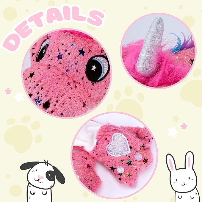 Animal Hat with Ears Moving Jumping Pop Up Beating Hat Plush Holiday Cosplay Dress Up Funny Gift for Kids