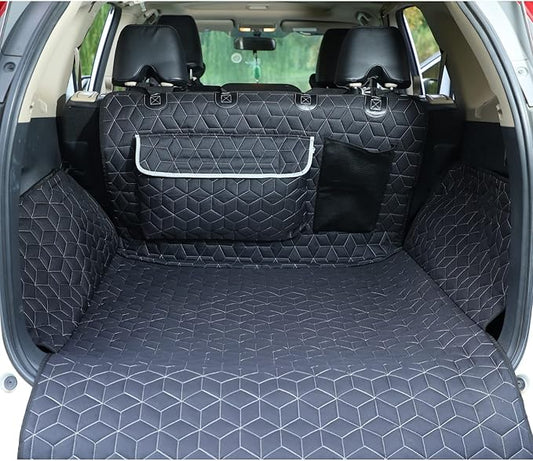 SUV Cargo Liner for Dogs,100% Waterproof Pet Trunk Car Seat Cover Mat with Bumper Flap Protector,Dog Protect Auto Carpet, Heavy Durable Pet Car Seat Protector for SUV CRV RAV4 Q5 CX5