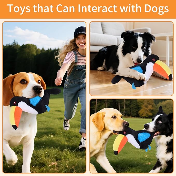 Dog Toys Plush,Squeaky Dog Toys,Cute Tantou Plush Toy for Small Dogs,Soft Stuffed Interactive Chew Toys to Keep Them Busy(Black)