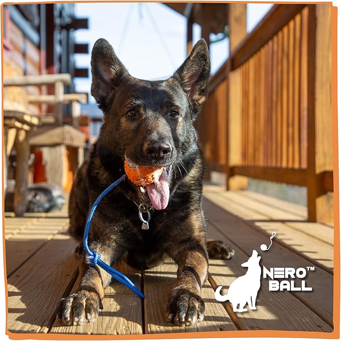The Nero Ball Classic TM - K-9 Ball On a Rope Reward and Exercise Toy - Police K-9 - Schutzhund