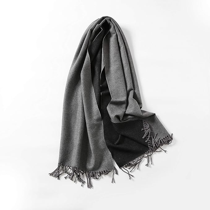 Jeelow Womens Pashmina Shawl Wrap Scarf - Elegant Dressy Evening Poncho Cape for Formal and Wedding Outfits