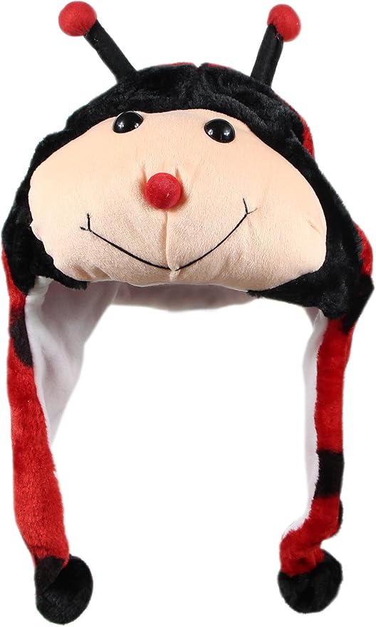Plush Fun Animal Hats One Size Cap Polyester With Fleece Lining