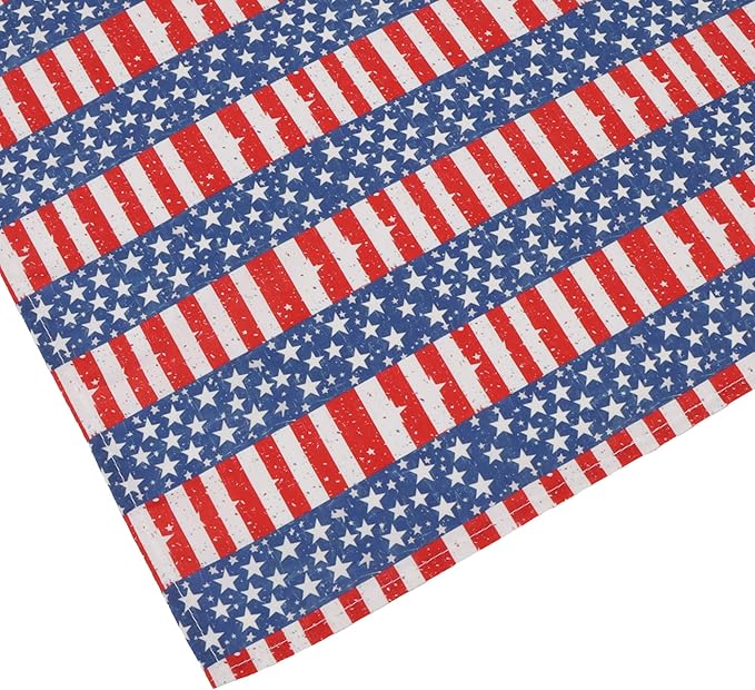 ADOGGYGO 4 Pack American Flag Dog Bandanas, Red Blue USA Flag Star Pet Scarf Bib, Pet 4th of July Bandanas Costume Accessories for Small Dogs (Small)