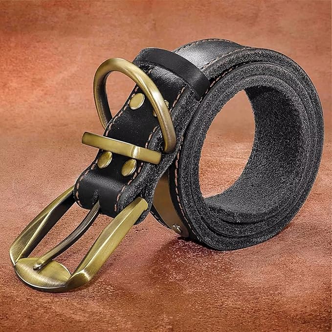 Didog Genuine Leather Dog Collars with Engraved Nameplate, Personalized Soft Leather Dog Collar with Custom ID Tag, Brown/Green/Red for Medium Large Dogs (L,Black)